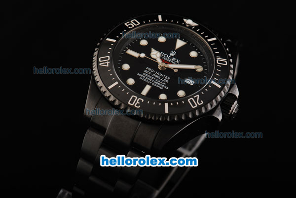 Rolex Sea-Dweller Pro-Hunter Automatic Movement Full PVD with Black Ceramic Bezel and Black Dial - Click Image to Close